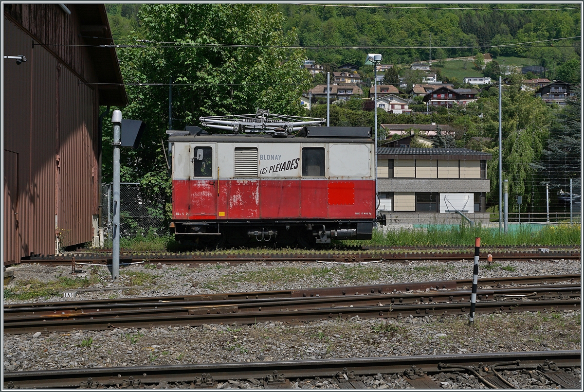 Die in Blonay abgestellte CEV HGe 2/2 N° 2 

9. Mai 2022