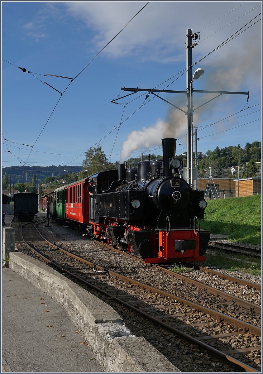 Die G 2x 2/2 105 in Blonay. 

28. Sept. 2019