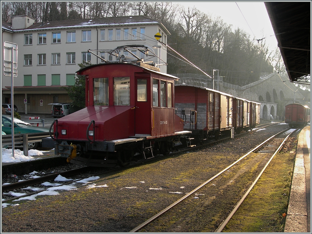 Doch schon zwei Tage später taute es kräftig und der CEV Te 82 war schon fast Schnee-Frei. 21. Jan. 2016