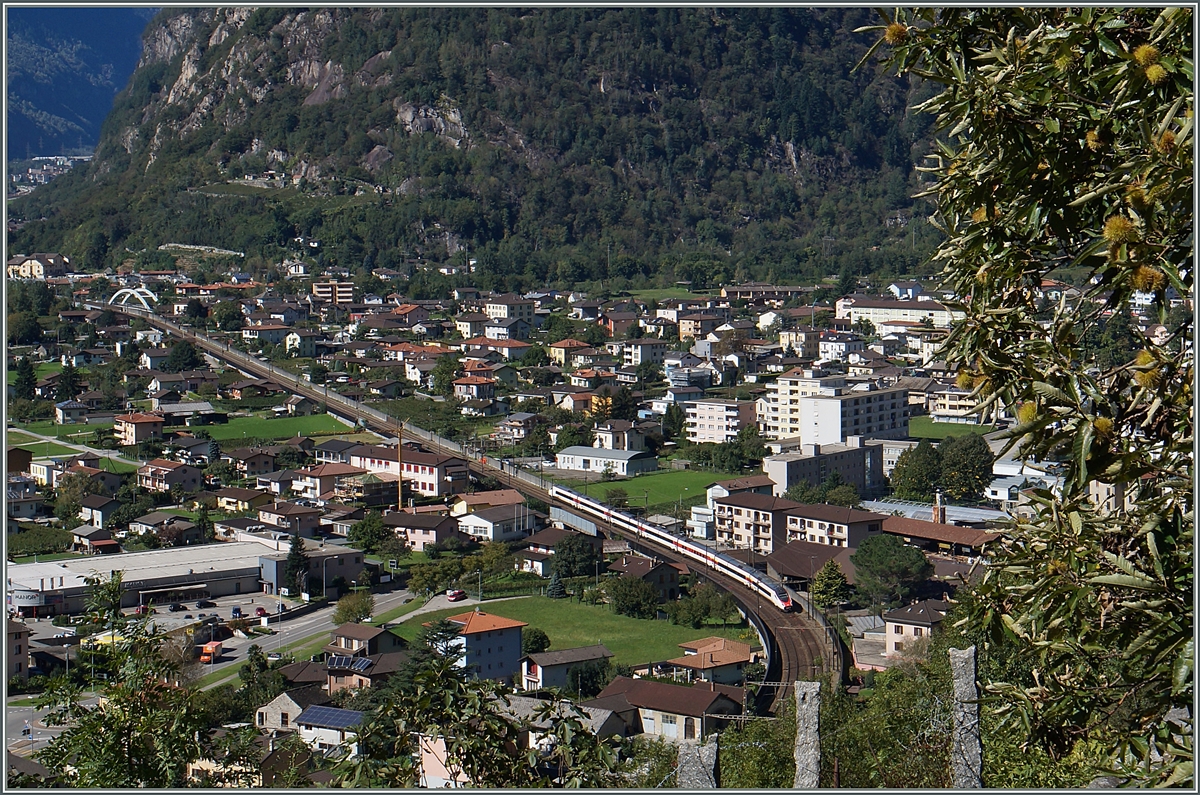 Ein SBB RABe 503 ETR 610 erreicht Biasca.
24. Sept. 2015