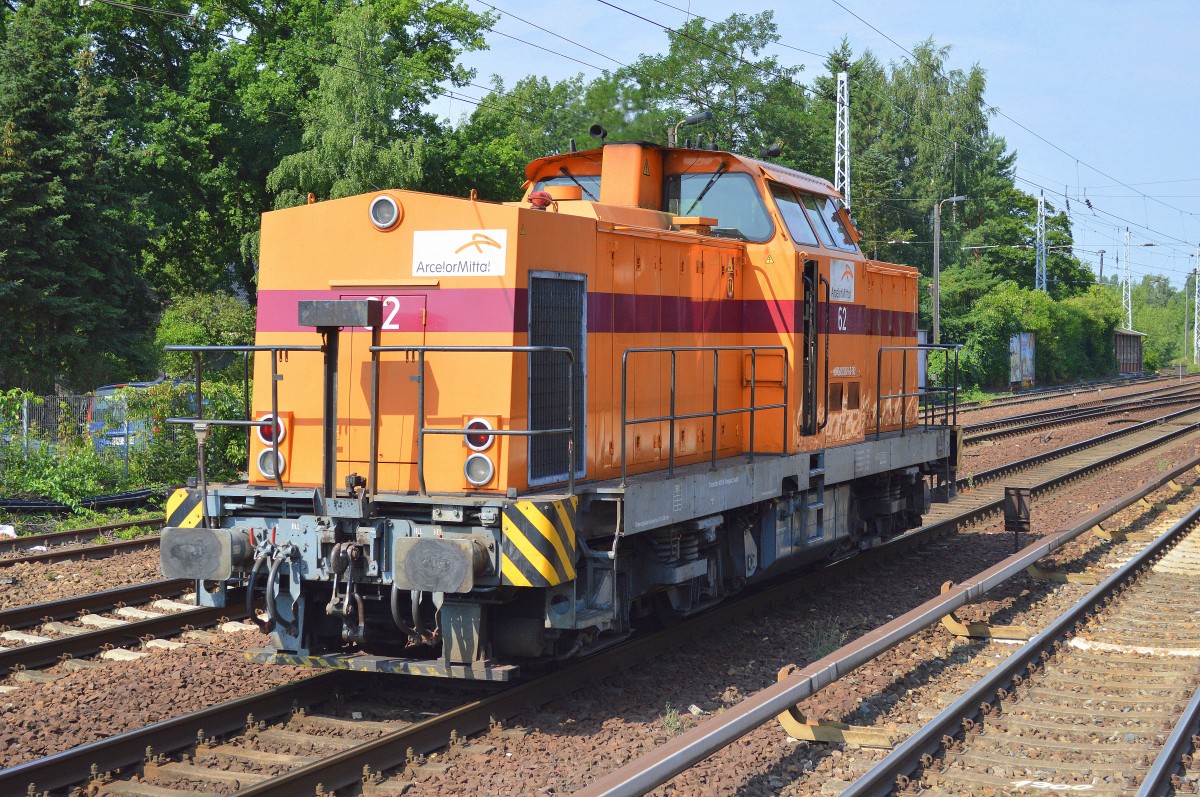 EKO-Trans/ArcelorMittal Lok 62 (293 062-6) am 17.07.15 Berlin Hirschgarten.