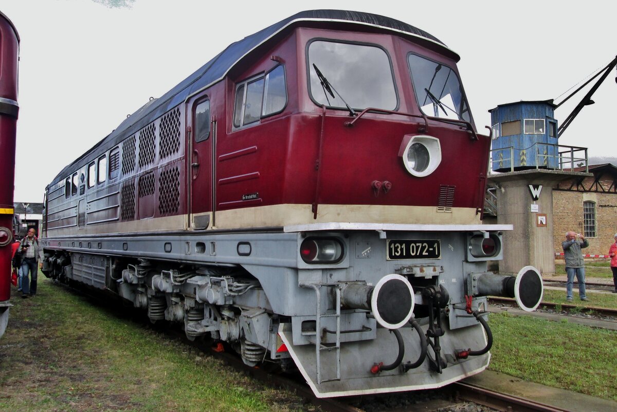 Ludmilla 131 072 steht am 19 Setember 2015 ins Bw Arnstadt.