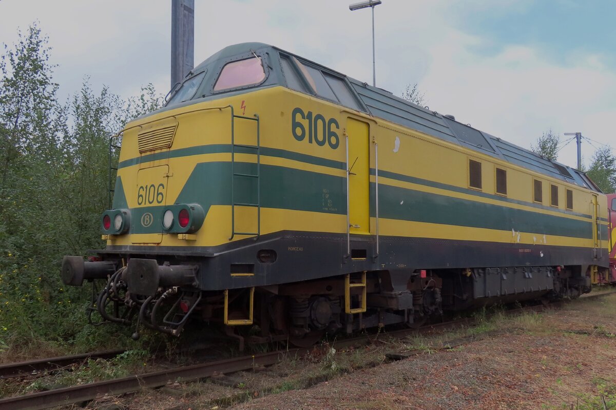 PFT-TSP, ex NMBS 6106 steht am Offener Tur Tag 17 Augustu 2024 ins Retrotrain-Museum in Saint-Ghislain.