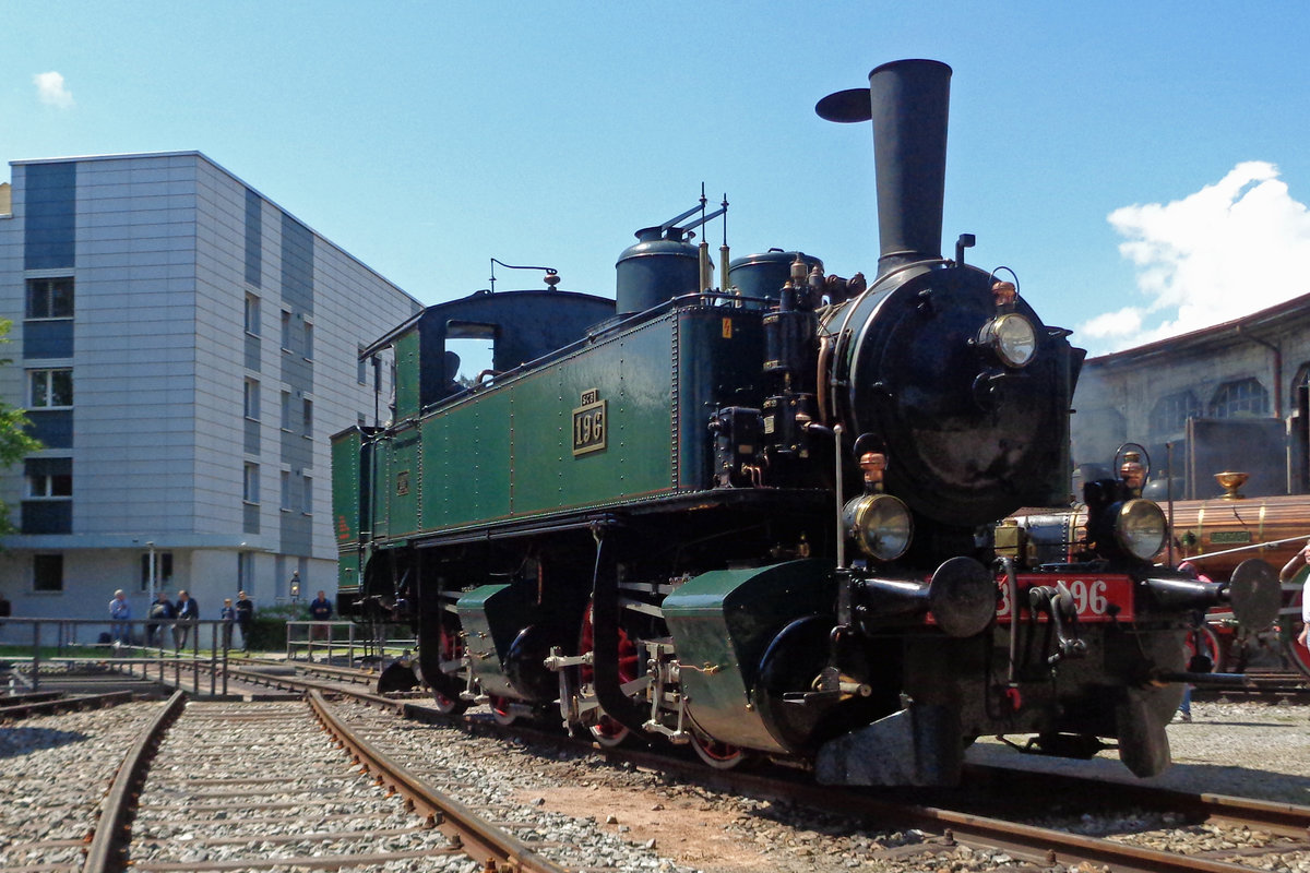 SWCB-196 ist ein Schweizer Mallet-Dampflok und steht hier am 25 Mai 2019 ins Bw von Brugg AG.