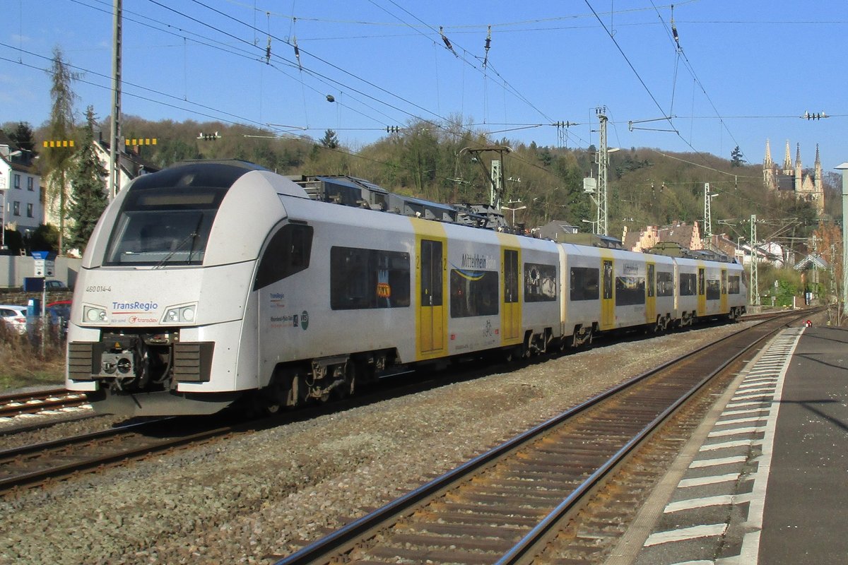 TransRegio 460 014 steht am 21 M�rz 2017 in Remagen.