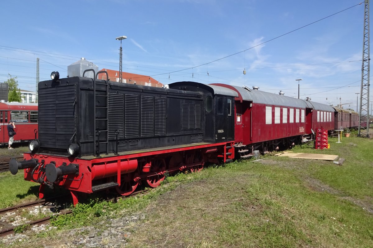 V36 224 steht am 2 Juni 2019 ins BEM N�rdlingen. 