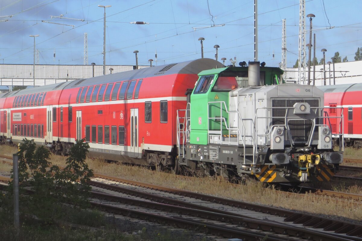 Vossloh-S�ldner 650 301 rangiert am 18 September 2022 in Berlin-Lichtenberg.