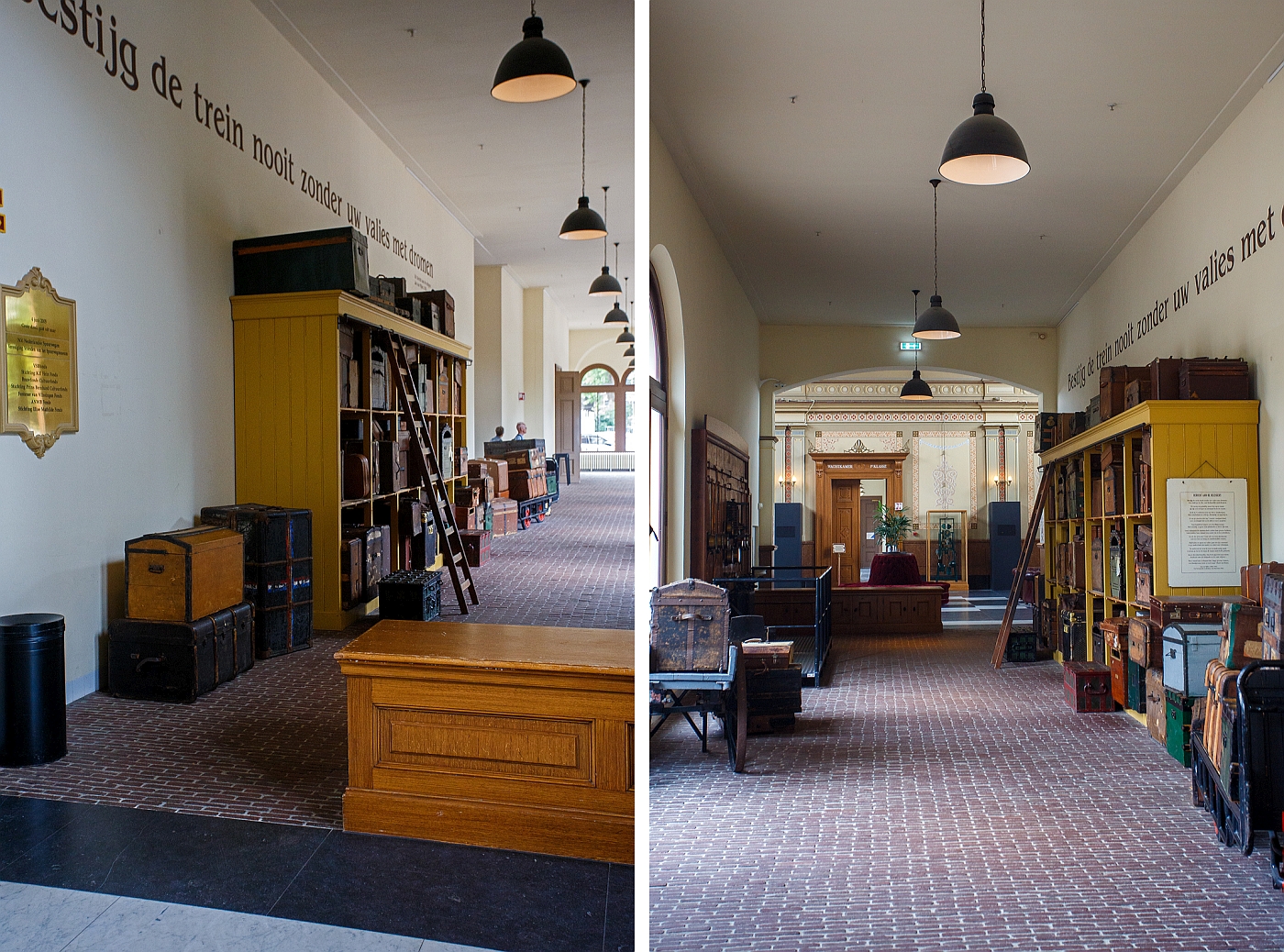 Die ehemalige Gepäckaufbewahrung im ehemaligen Bahnhof Utrecht-Maliebaan, heute Het Spoorwegmuseum (bis 2005 NSM - Nederlands Spoorwegmuseum / Niederländischen Eisenbahnmuseum) am 24 Juni 2025.