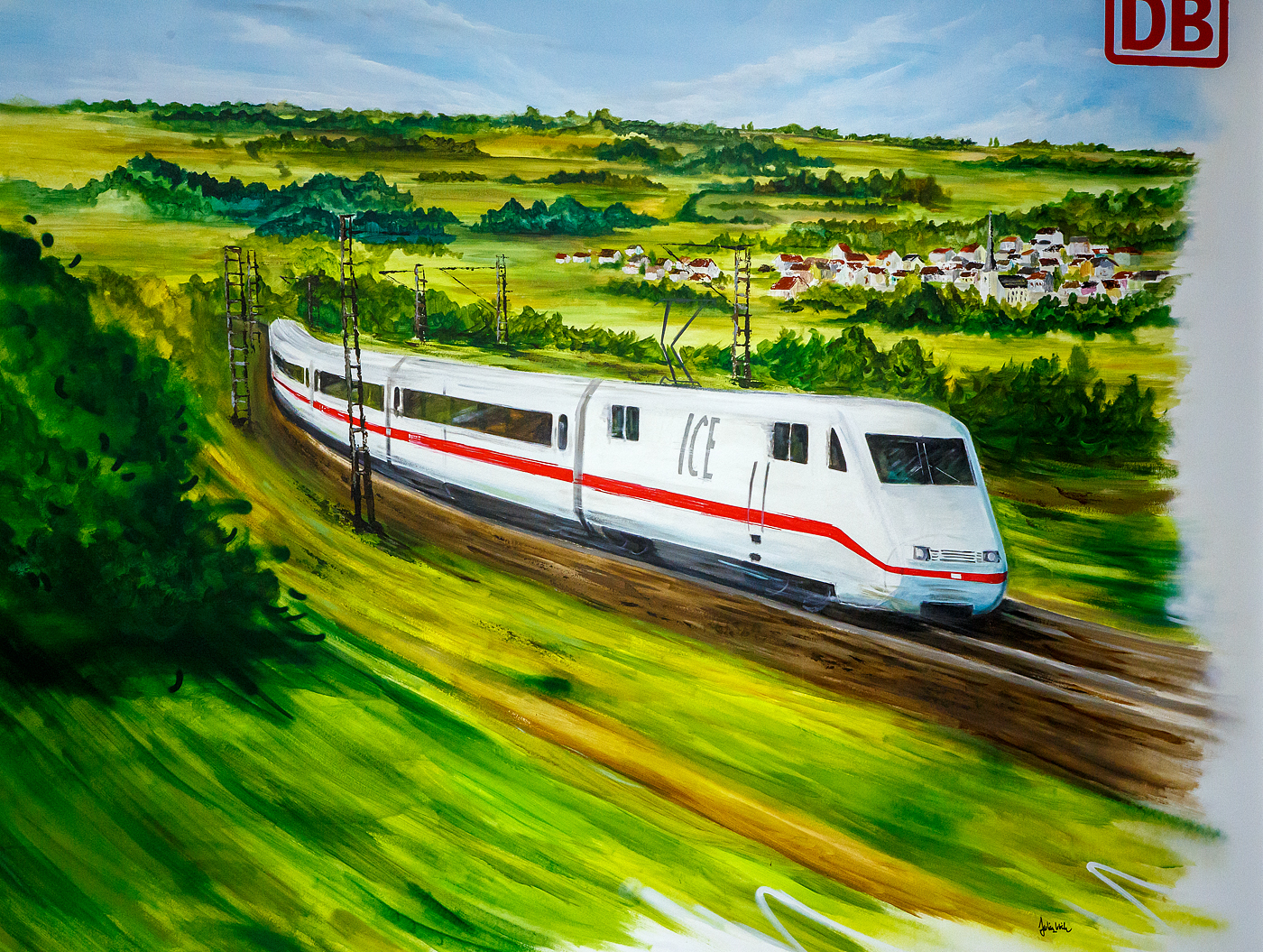 In Siegen fahren auch ICE, aber nur wie hier durchs Reisezentrum,-)
Eine schöne Wandmalerei im Reisezentrum vom Hbf Siegen, hier am 28.08.2023.
