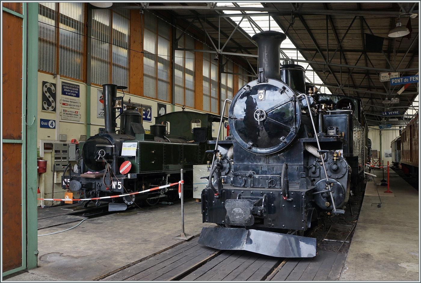 Zur Saison Eröffnung der Blonay-Chamby Bahn war die LEB G 3/3 N° 5 noch nicht einsatzbereit. 
Im Vordergrund steht die BFD HG 3/4 N° 3; zum Dampffestival 2024 aber waren beide Lok im Einsatz. 

4. Mai 2024