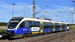Transdev Rhein Ruhr GmbH, Duisburg mit dem Alpha Trains Talent  VT643 339  (NVR:  95 80 0643 839-3 D-TDRR..... ) auf Sonderfahrt als Fahrschultraining am 24.09.25 Höhe Bahnhof Rodleben.