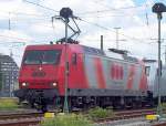 Ein lteres Bild der Alpha Trains Leasinglok 145-CL 031 (91 80 6145 931-2 D-ATLD), damals noch mit TCS Logo fr die OHE ttig, Frhling 2008 zusammen mit der damaligen Bombardiertestlok 185 568-3 am Gbf. Berlin-Moabit. 