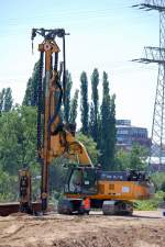 Hier einsatzbereit aufgebaut das ABI TM 13/16 System am 02.07.08 Grobaustelle Berlin Ostkreuz.