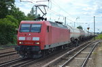 145 024-6 mit Ganzzug Gasdruckkesselwagen am 04.07.16 Berlin-Hirschgarten.