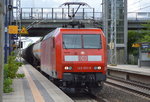 145 051-9 mit Kesselwagenzug am 07.07.16 Berlin-Hirschgarten.