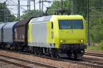 Im Moment fr die DB im Einsatz die in neuer gelbgrner Farbe leuchtende Alpha Train Leasinglok 145-Cl 031 (91 80 6145 931-2 D-ATLD, Bj.