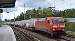BR 152/579585/152-082-4-mit-klv-zug-db-schenker 152 082-4 mit KLV-Zug (DB SCHENKER Trailer)am 03.09.17 Mönchmühle bei Berlin. 