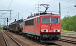 BR 155/513254/155-206-6-mit-einem-gemischtem-gueterzug 155 206-6 mit einem gemischtem Güterzug am 12.08.16 Bf. Flughafen Berlin-Schönefeld.
