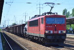 BR 155/527542/155-192-8-mit-gemischtem-gueterzug-am 155 192-8 mit gemischtem Güterzug am 23.06.16 Bf. Flughafen Berlin-Schönefeld.