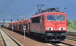 BR 155/528466/155-113-4-mit-gemischtem-gueterzug-am 155 113-4 mit gemischtem Güterzug am 06.07.16 Bf. Flughafen Berlin Schönefeld.