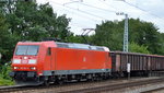 185 182-3 mit Ganzzug Rolldachwagen am 09.08.16 Berlin Grünau.a