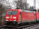 Noch mal aus der Nähe, eine von den ex scandinavischen DB 185´ern, die DB/Green Cargo 185 333-9 mit Lokzug am 22.01.14 Berlin-Karow.
