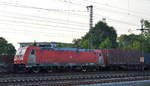 185 337-0 mit KLV-Zug am 20.06.17 Vorbeifahrt Hamburg-Harburg.