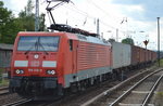 189 016-9 mit Containerzug am 30.07.16 Berlin Hirschgarten.