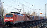 189 014-4 mit Containerzug Richtung Frankfurt/Oder am 29.11.17 Berlin-Hirschgarten.
