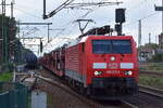 DB Cargo AG, Mainz [D] mit ihrer  189 019-3  [NVR-Nummer: 91 80 6189 019-3 D-DB] und einem gemischten G�terzug Richtung Frankfurt (Oder) am 06.10.26 H�he Bahnhof F�rstenwalde (Spree).