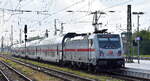 DB Fernverkehr AG [D] mit ihrer '147 575-5' [NVR-Nummer: 91 80 6147 575-5 D-DB] als Schublok eines IC Richtung Rostock Hbf. am 04.06.25 Bahnhof Stendal Hbf.
