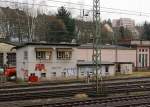 Ehemalige Stellwerk Kreuztal Rangierbahnhof Nord - Krn  am 14.01.2012  Die Inbetriebnahme erfolgte 10.07.1916, die Ausserbetriebnahme am 17.05.2009, da der Bereich des Stellwerks auf elektrisch