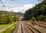 Mal ein anderer Blick auf die G�ubahn und die Signale in Horb (12.09.2017)....