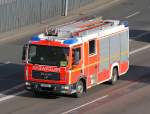 Das neue Standard Lsch- und Hilfeleistungsfahrzeug der Berliner Feuerwehr ist der LHF 20/12 auf einem MAN TGL 12.240, 01.04.10 Berliner Stadtautobahn Hhe Kaiserdamm.