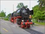 Nach getaner Arbeit, die W�gen sind abgestellt und 01 202 macht sich auf dem Weg ins Locorama in Romanshorn.