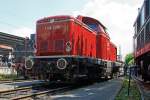   Die Die V100 2299 (92 80 1212 229-9 D-VEB), ex DB 212 299-2, der VEB (Vulkan-Eifel-Bahn) ist am 31.05.2014 im DGEG Eisenbahnmuseum Neustadt/Weinstraße (Pfalzbahn - Museum), beim Dampfspektakel