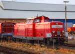 Die 714 003-1 (eigentlich laut NVR-Nummer 92 80 1212 235-6 D-DB) der DB Netz Notfalltechnik, ex DB 714 235-9, ex DB 214 235-4, ex DB 212 235-6, ex DB V 100 22357, ist am 05.10.2015 beim DB Werk Fulda