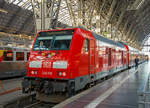   Die DB Regio 245 019 (92 80 1245 019-5 D-DB) am 01.08.2019 mit einem Regionalzug im Hbf Frankfurt am Main.