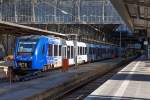   Zwei gekuppelte dreiteilige Dieseltriebz�ge ALSTOM Coradia LINT 81 (620 911 / 621 411 / 620 411 und 620 410 / 621 410 / 620 910) der vlexx (Vier-L�nder-Express, ein Unternehmen der NETINERA