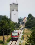DB Regio 628 + 928 426 als RB 59722 Neufahrn - Bogen bei der Einfahrt in Geiselh�ring, G�ubodenbahn KBS 932 Neufahrn - Bogen, fotografiert am 20.06.2012