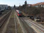 Ein unbekannter 644 wartet im Bahnhof Ehingen auf seine nächste Fahrt nach Ulm.##    23.03.17