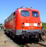 Die 115 152-1 (die erste E10, die die Zulassung erhielt )am 14.08.2010 im Rheinischen Industriebahn- Museum (RIM) in K�ln.