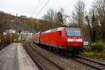 Geschoben von der 146 006-2 (91 80 6146 006-2 D-DB) der DB Regio NRW verl�sst der RE 9 - Rhein Sieg Express (RSX) Siegen - K�ln – Aachen nun Steuerwagen voraus den Bahnhof Kirchen/Sieg und f�hrt