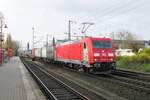 DB 185 324 durchfahrt Elmshorn am 28 April 2016.