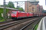 Am 1 Juni 2012 durchfahrt 185 367 Hamburg-Harburg in s�dw�rtser Richtung, ein Tag nach der Passage durch Celle.
