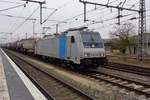 Railpool, ex-LOTOS 186 271 verlässt am 9 April 2018 Bad Bentheim.
