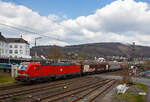 Die 193 355-5 (91 80 6193 355-5 D-DB) der DB Cargo AG f�hrt am 14.04.2022 mit einem gemischten G�terzug durch Niederschelden / Niederschelderh�tte in Richtung K�ln.