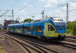   Der dreiteilige Stadler FLIRT ET 009 der WestfalenBahn GmbH (WFB) erreicht am 01.06.2017 den Hauptbahnhof Münster (Westf.).
