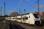S-Bahn 463 066 verlasst am 29 Dezember 2025 Mannheim Hbf uaf den Weg nach Biblis. 
