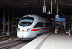 Der 7-teilige ICE T (BR 411) – Tz 1116 Halle (Saale) der DB Fernverkehr AG verlässt am 19 März 2019, als ICE 1601 (von Hamburg-Altona via Hamburg Hbf, Berlin Südkreuz, Berlin,